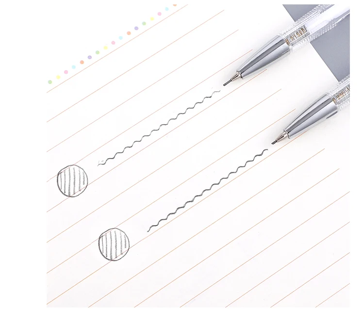 JIANWU 4PCS/set 0.5mm Creative simplicity laser Metal mechanical pencil refill writing Professional painting Student office