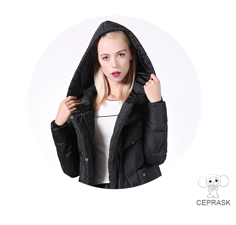 CEPRASK новая зимняя куртка женская коллекция теплые толстые парки с необычным дизайном зимние пальто придает очарование и элегантность