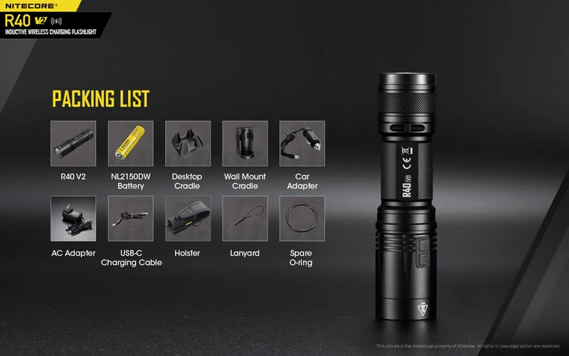 NITECORE R40 V2 Wireless Charging Flashlight (24)