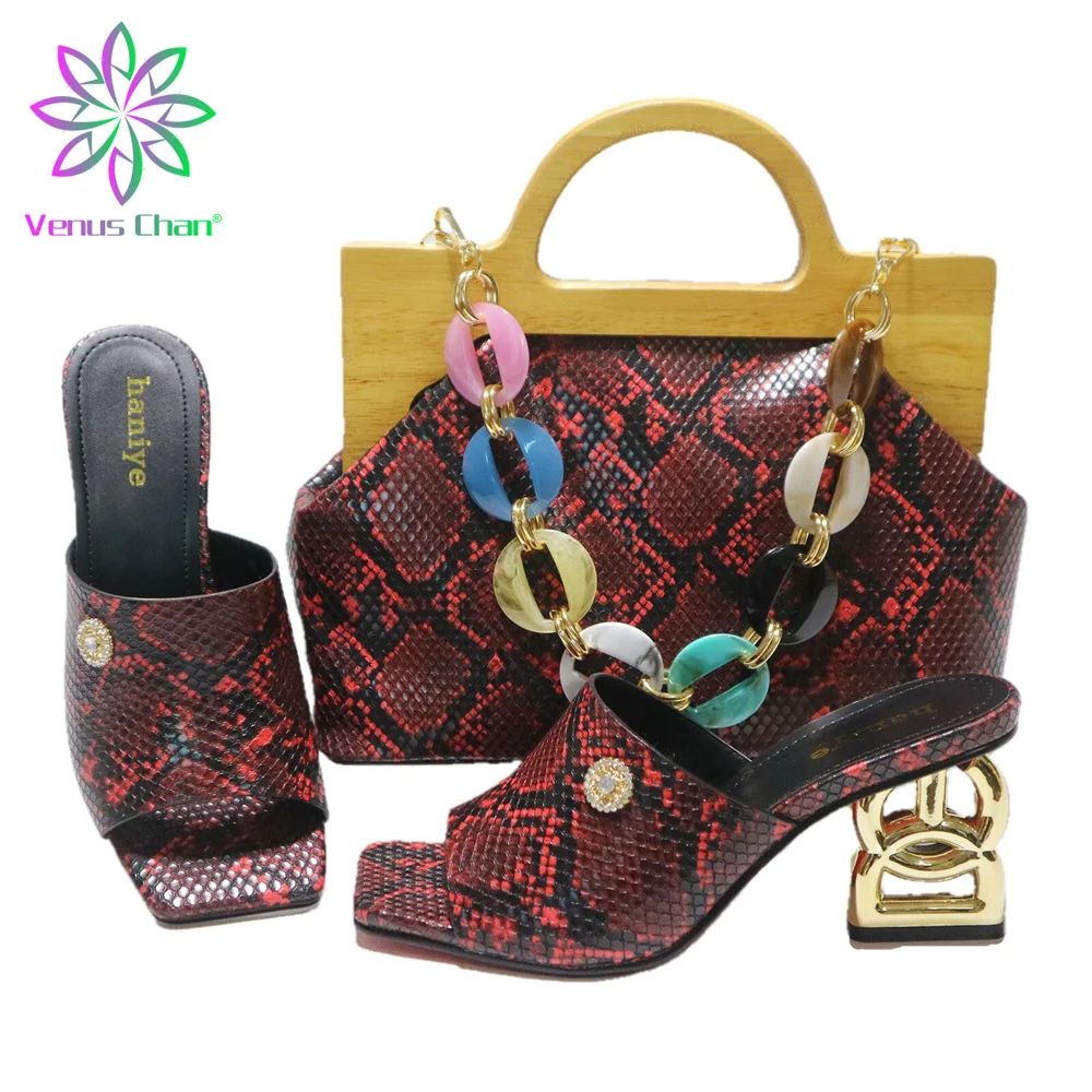 High Quality Nigerian Ladies Matching Shoes and Bag Material with Pu Bags Set for Party Women Shoe | Обувь