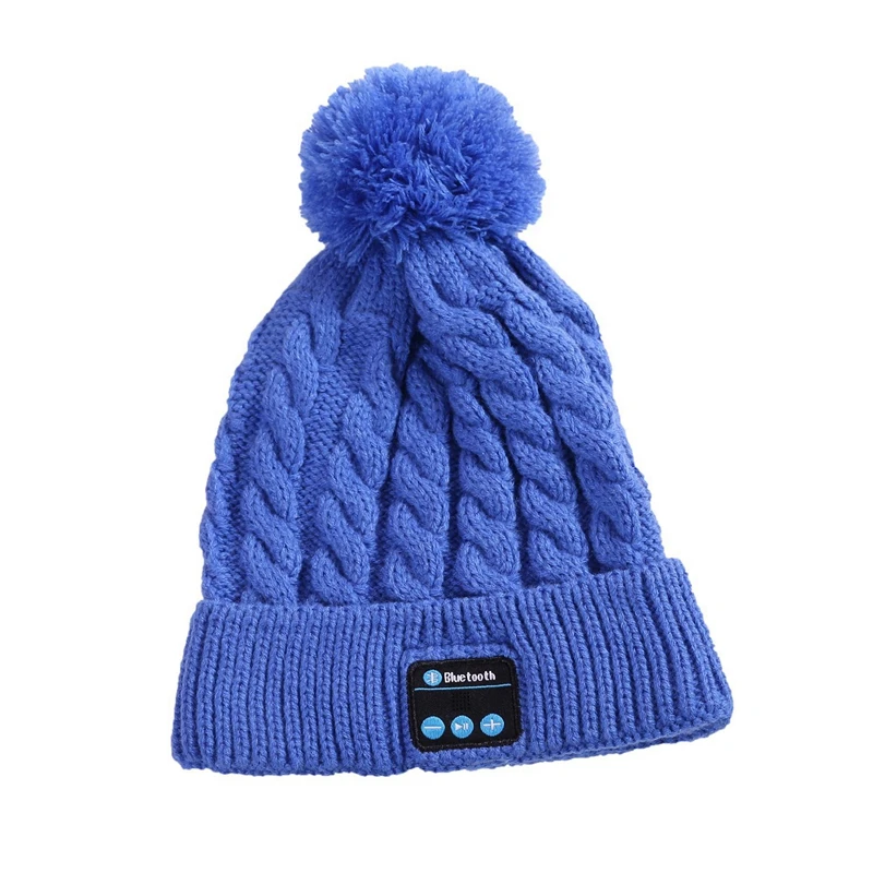 Wireless Bluetooth Hat Smart Winter Warm Hat Headphones Speaker with Microphone for Women Sports Cap Call Music Hat