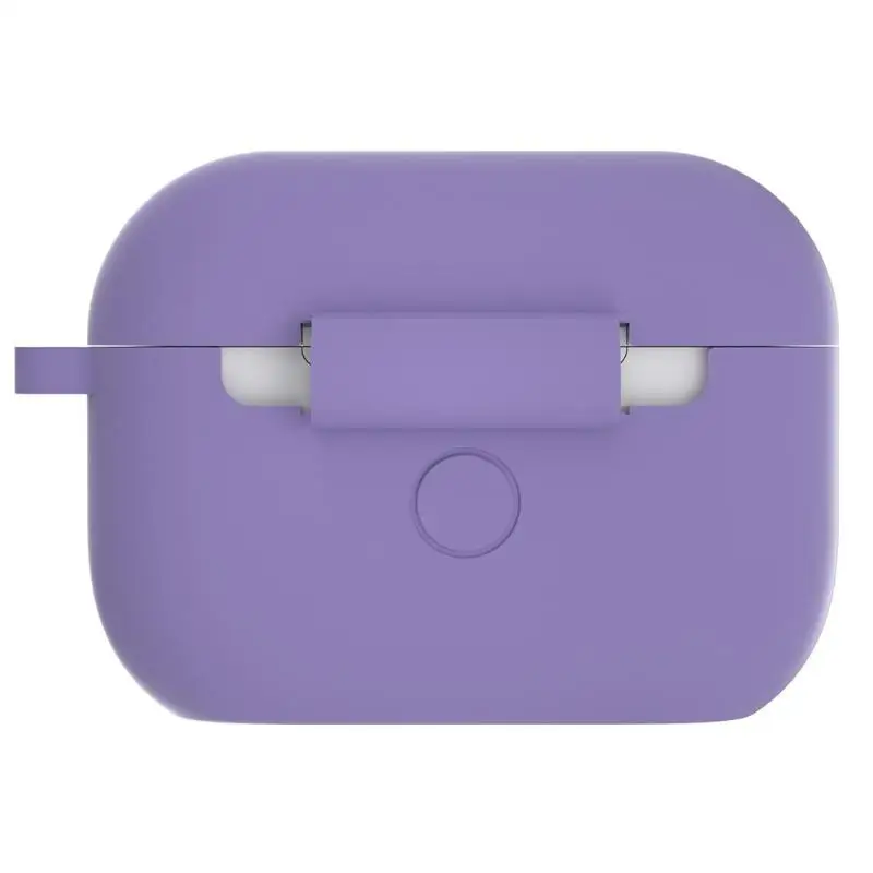 Фиолетовый Силиконовый чехол для наушников с Bluetooth, защитный чехол для Apple Airpods Pro, Прямая поставка - Цвет: Фиолетовый
