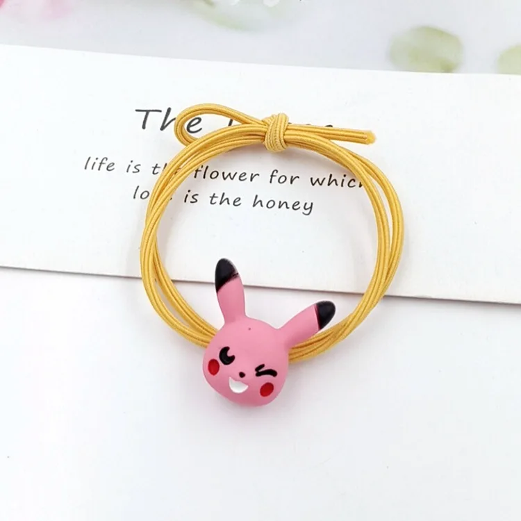 Pikachu эластичная лента для волос милая повязка Девушка кольцо для волос Дети конский хвост держатель женские аксессуары для волос