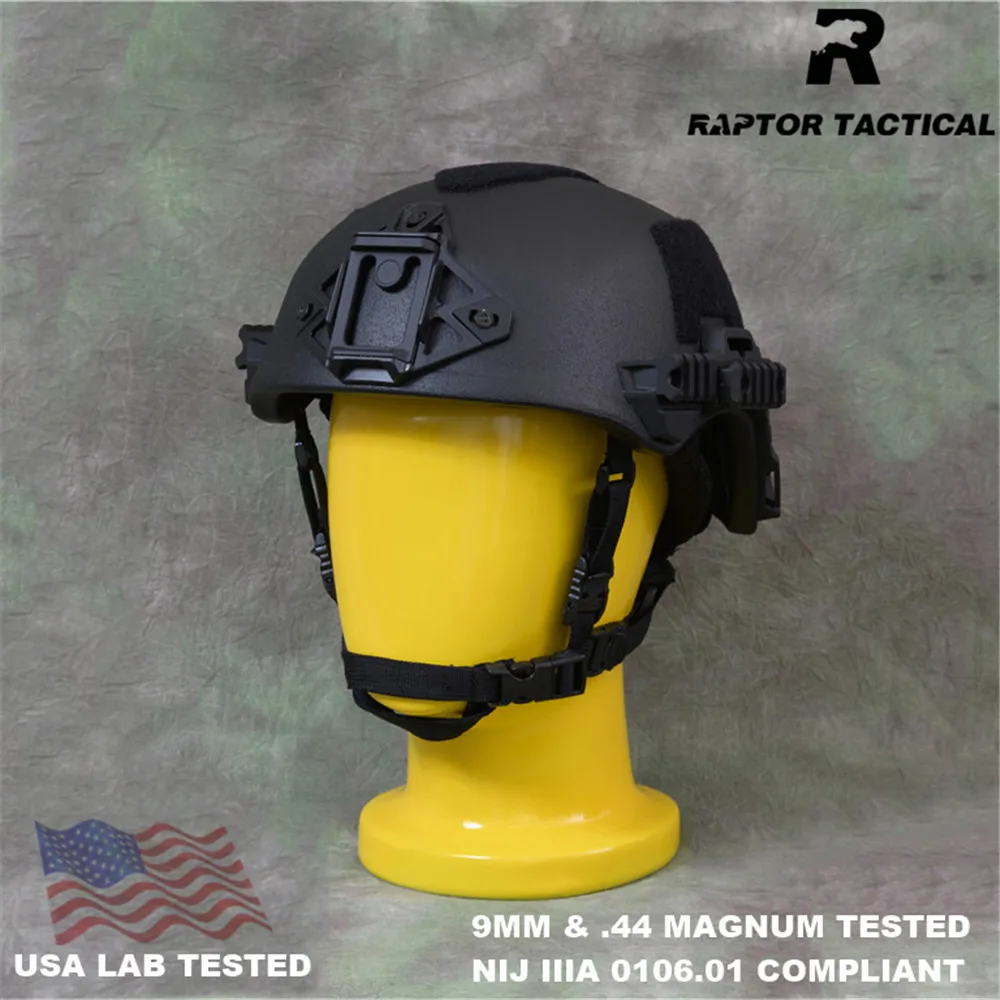Raptor Tactical Team Wendy Style HDPE Ballistic Helmet NIJ IIIA 3A 0106.01 Genuine ISO EPIC High Cut XP Cut Bulletproof Helmet