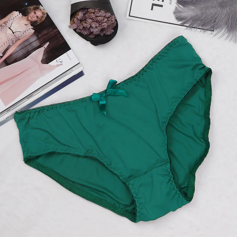 

Women's Panties ice silky Intimates seamless underwear triangle of female low waist black briefs Comfortable 40-60kg