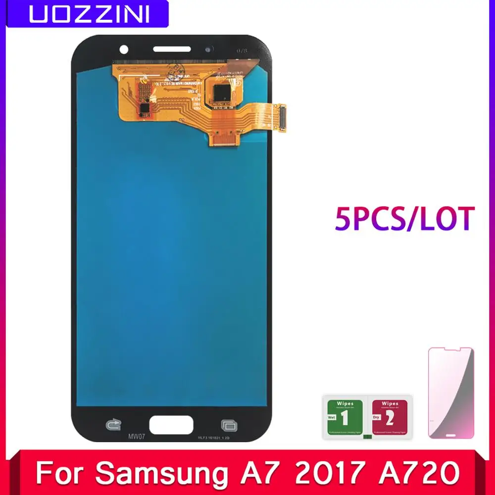 

5 Pcs/Lot Super AMOLED For Samsung Galaxy A7 2017 A720 A720F A720M LCD Display Touch Screen Digitizer Assembly