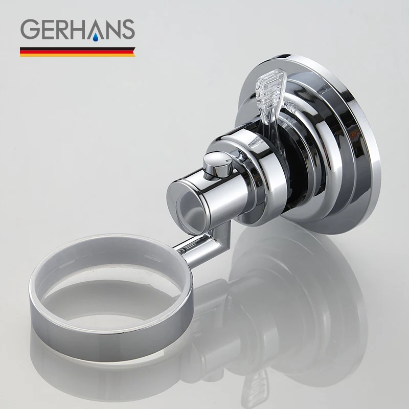 GERHANS аксессуары K24006 Стакан одинарный настенный(стекло) на вакуумных присосках