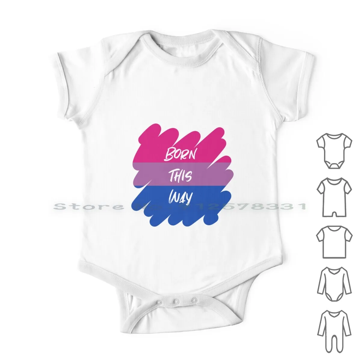 

Bisexual Pride-Born This Way Newborn Baby Clothes Rompers Cotton Jumpsuits Gay Lgbtqia Pride Bisexual Infant Long Sleeve