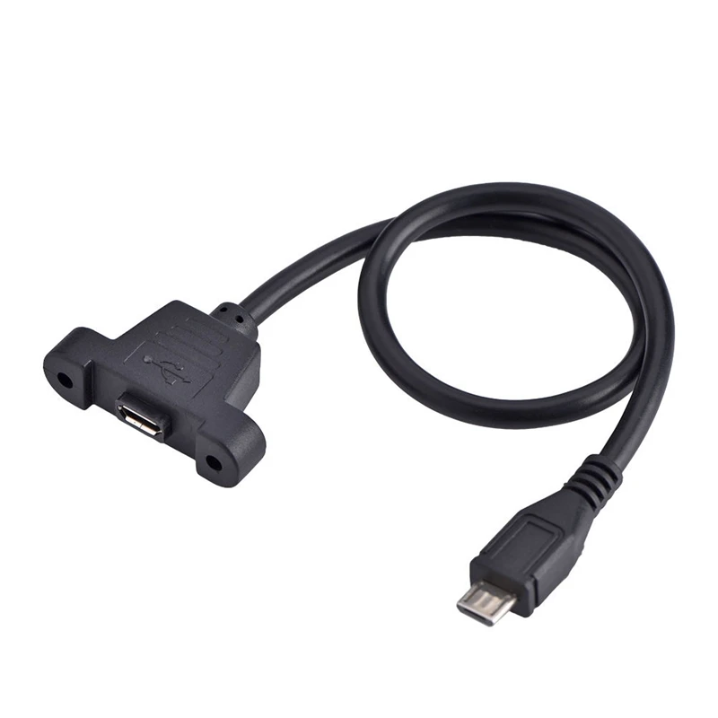 Полный Micro USB 5Pin папа к женскому w/винт отверстие Панель Крепление Удлинительный