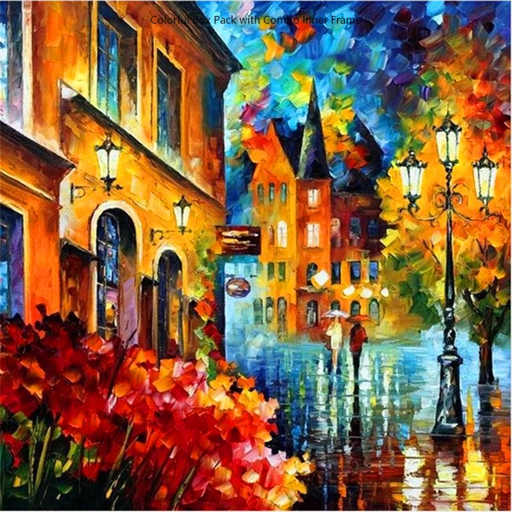 

Digital Oil Paitings DIY Painting Set For Homebody's Depression-killer DIY Paint-by-Numbers Kit With Frame and Colorful Canvas