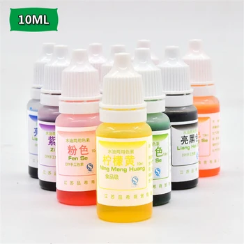 

10ML DIY Dye Colorant Set Slime Jewelry Making Skin Safe Liquid Resin Pigments Slime Jewelry Dye Pigment Educational Toy for KId
