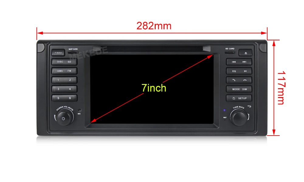 Best MEKEDE PX5 7"HD IPS 8 Core Android 9.0 GPS Navigation Car DVD Player for BMW E39 5 Series/M5 1997-2003 with DSP RDS Canbus 20