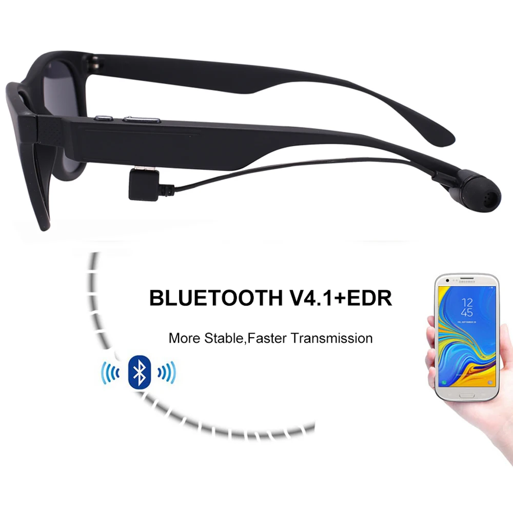 Солнцезащитные очки Conway для мужчин Bluetooth 4 1 с микрофоном прямоугольные