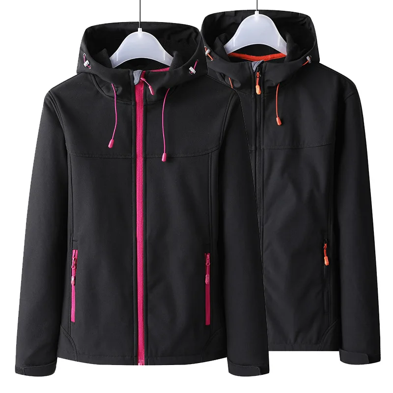 

Soft shell Jacket Men & women fleece lining Thermal raincoat outdoor Hiking Parka waterproof Windproof mountaineering Jacket
