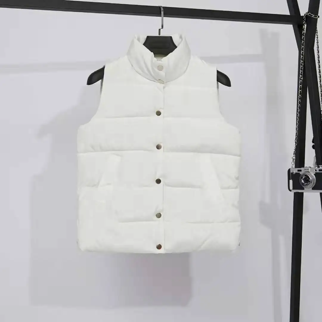 

2019 New Style Short Cotton Coat down Feather Cotton Vest Autumn And Winter Tank Top Loose-Fit Medium-length Autumn And Winter W