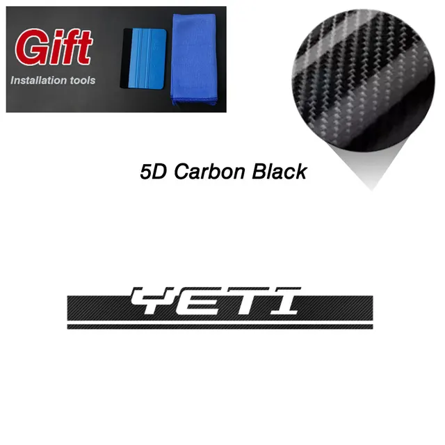 Racing Sport Car Styling Hood Engine Cover Decal Body Graphics Vinyl Side Stripes Skirt Sticker for Skoda Yeti Tuning Accessorie Hood-5D Carbon Black