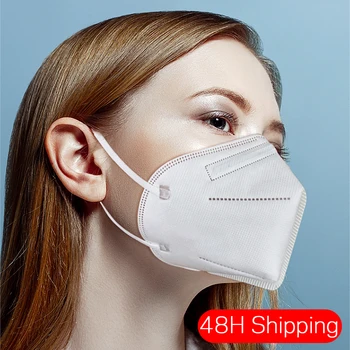 

full protective face mask facial four-layer non-woven disposable mask shield >95% anti dust pm2.5 air pollution mouth masks