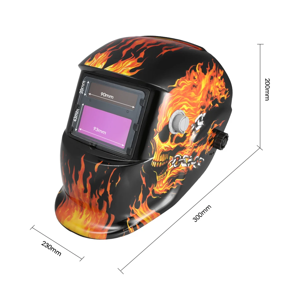 

New Meterk Skull Solar Auto Darkening MIG MMA Electric Welding Mask Welding Helmet Welder Cap Welding Lens with Welding Gloves