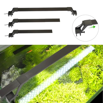 

New Aquarium Fish Tank LED Slim Luminaire Light Lamp Adjustable Bar White Blue Bead CL-30/CL-40/CL-60 EU/US/UK Plug