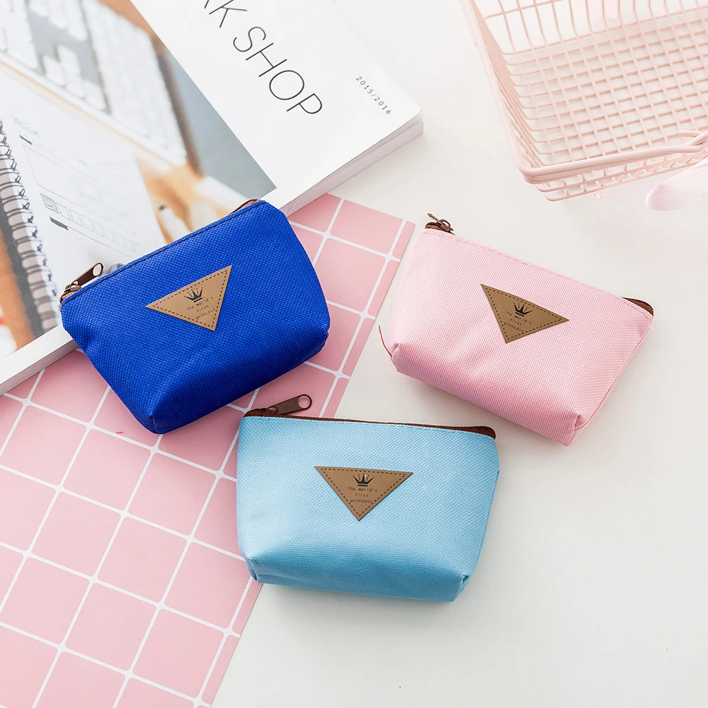 

2020 New Lovely Women's Purse Coin Holder Wallet Money Bags Canvas Coin Key Card Wallet Zipper Change Case Purses Holder Small