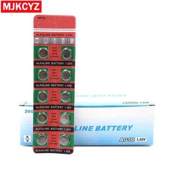 

new 100pcs=10card AG10 LR1130 389 390 1.5V Alkaline Button Cell Coin Battery Wholesales Disposable Calculator Toys Batteries