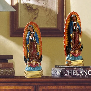 

Our Lady Of Guadalupe Mexico Virgin Mary Figurines Accessories for Indoor Decor 449C