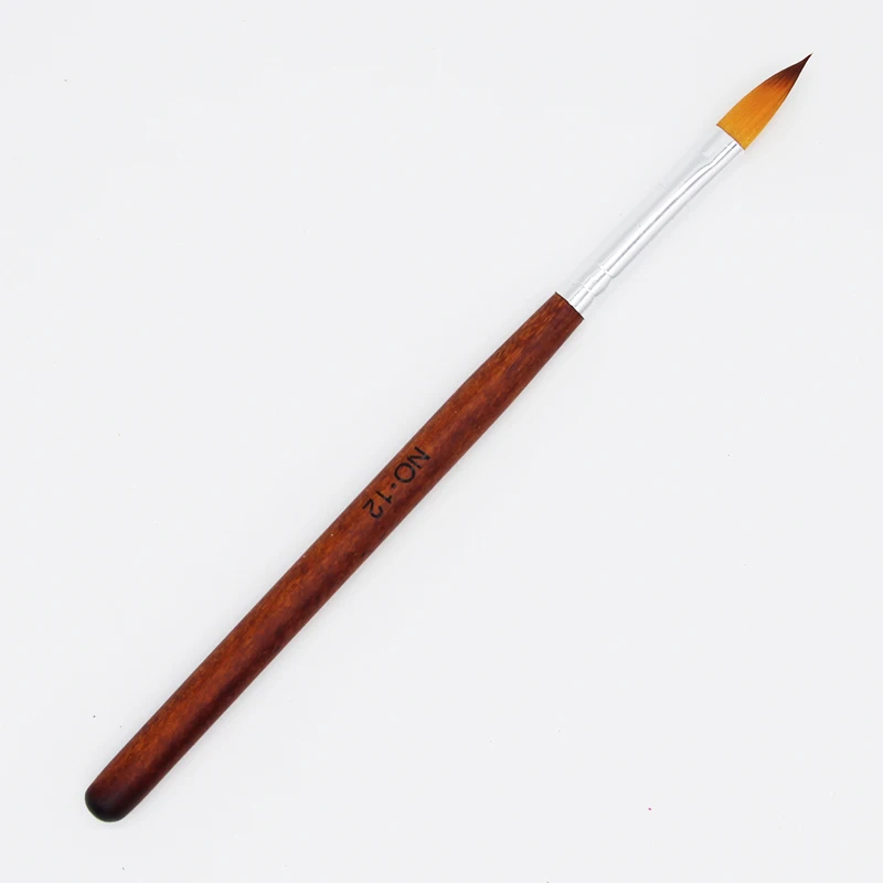 acrylic brush size12 Кисть для ногтей художественная акриловая ic Nails Kolinsky Pincel 3D акриловая пудра Pinceau acryl ique Ongle Pinceles Para acryl Penselen pennelli - Цвет: acrylic brush size12