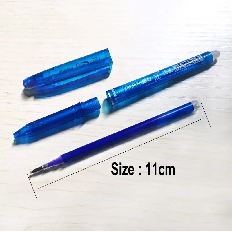 8Pcs/Set Erasable Gel Pen 0.7mm 0.5mm Bullet Tip Blue Black Red Ink Refill Rods 8 Color Writing Drawing Painting Washable Handle