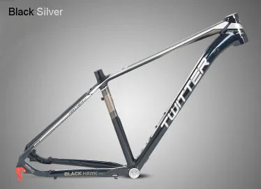 Твиттер Black Hawk AL7005 рамка 27,5 29er усиленный XC рычаг для Mtb сверкающий Обесцвечивающий краской кабель прокладки внутренней - Цвет: 27.5 Black Silver