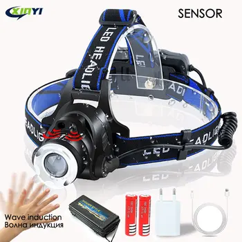 

5000LM LED Headlamp Body Motion Sensor T6/L2/ Zoomable Led Head lamp Flashlight Torch Headlight Lanterna light for Camping