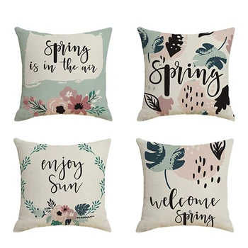 

4 Pcs Solid Sofa Waist Cushion Cover Pillow 45X45cm Cheaper Decorative Throw Pillowcase for Home