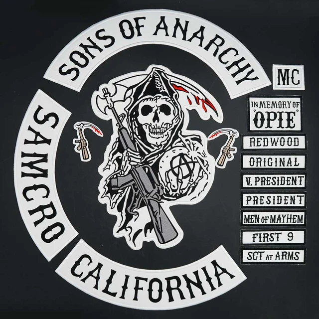 Original Son of Anarchy MAYANS MC Embroidered Motorcycle Biker Club Patch  Clothes Stickers Apparel Accessories Badge