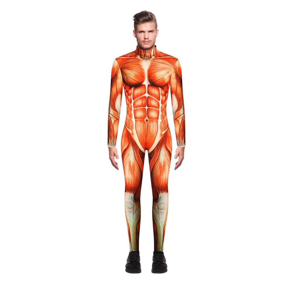 

Muscle 3d Printed Jumpsuits Mens Fashion 2019 Cosplay Costume Suit Bodysuit Male Romper Men Tracksuit Clothes Men