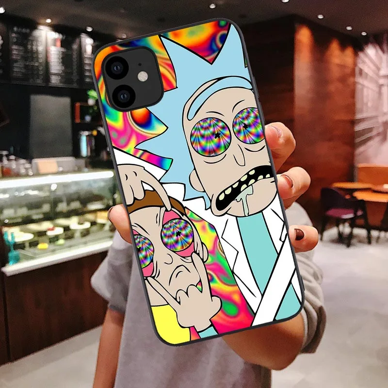 TPU Забавный чехол для телефона Rick And Morty из мягкого силикона и ТПУ с забавным мультипликационным комиксом Meme для iPhone 11 Pro Max 6 6S 7 8 Plus X XS MAX XR - Цвет: TPU