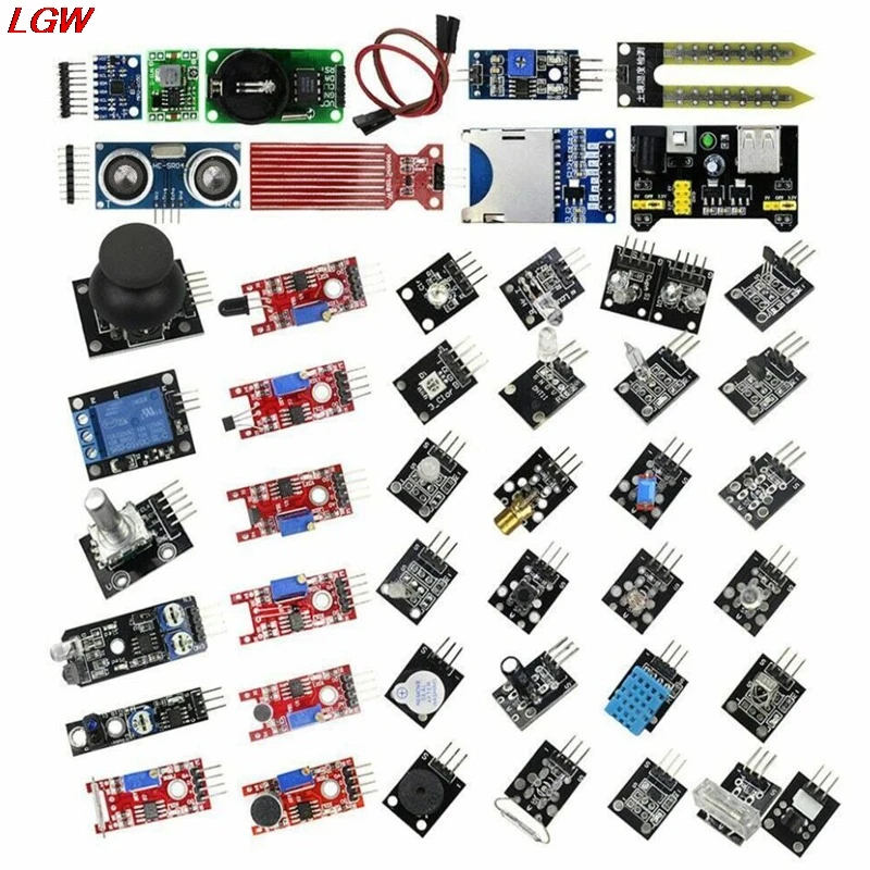 Комплект датчика Modul Starter Kit для Arduino обновленный 45 в 1 набор сенсоров 37