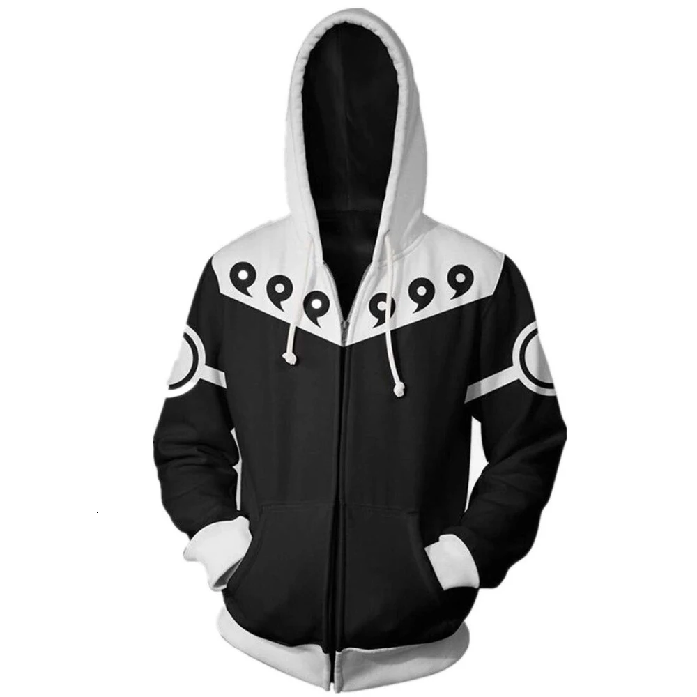 Fasion Anime Zipper Hoodies Men Women Cosplay Naruto 3D Hoody Cool Autmn Coat Hooded Sweatshirts Streetwear Casual Sweatshirts