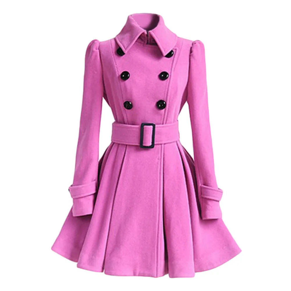 Женское шерстяное пальто в винтажном стиле, зимняя теплая ветровка в английском стиле, модное черное приталенное элегантное пальто из белой шерсти в стиле ретро