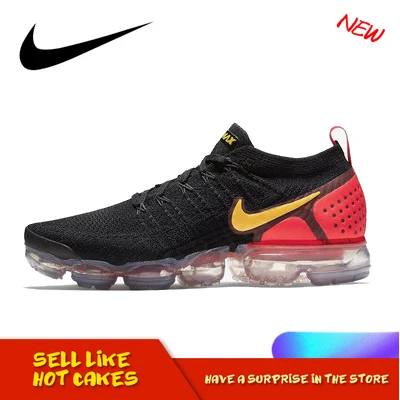 Оригинальные подлинные мужские кроссовки для бега Nike Air Vapormax Flyknit, спортивные противоударные дышащие спортивные Дизайнерские кроссовки 849558