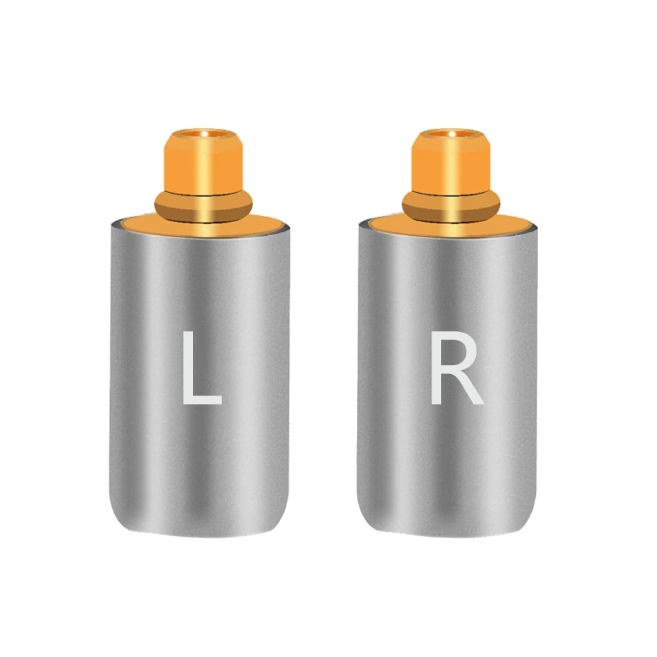 2 шт./1 пара энтузиастов Jack L/R MMCX черные/Серебристые наушники с контактным разъемом