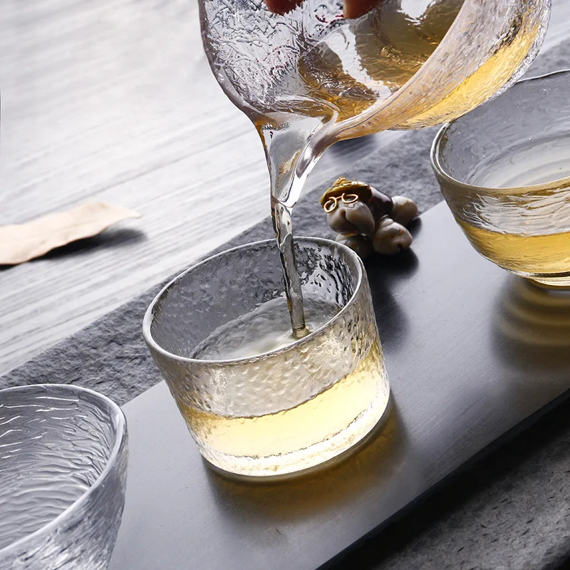 Японский стиль прозрачная чашка для чая прозрачная термостойкая стеклянная чашка кунг-фу водный цветок чайная чаша домашняя кухонная офисная кружка