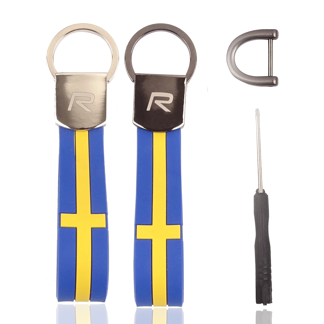 1 PCS Key Chain Ring For Volvo Rdesign XC90 XC60 XC40 S90 S80 S60 V70 V60 V50 V40 S40 C30 Sweden Flag | Автомобили и мотоциклы