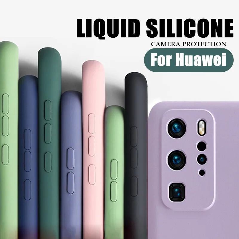 Чехол силиконовый для Huawei P40 Lite P20 P30 Pro Y5 Y6 Y7 Y9 Prime P Smart Z Plus 2019 Honor X10 Max Мягкий
