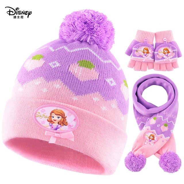 Disney Child 3pcs/set Winter Hat Scarf 