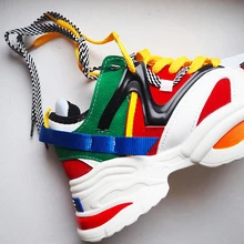 Weweya/Новинка; женская повседневная обувь из сетчатого материала; Модные женские кроссовки со шнуровкой; обувь унисекс для отдыха, увеличивающая рост