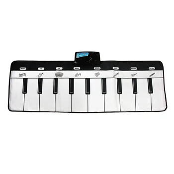 

Fun Portable Kids Piano Mat Electronic Playback Educational Toy 10 Keys Play 8 Musical Instruments Soft Foldable Battery Powered
