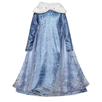 

Toddler Kids Girls Snowflake Print Dress Baby Autumn Winter Wedding Birthday Party Cosplay Princess Long Sleeve Dress Clothes