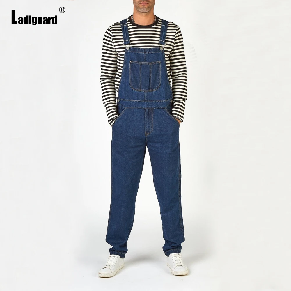 Plus Size 3xl Denim Pants Jumpsuit Mens Overalls Sexy Suspending Romper Stand Pockets Overall 2022 European Style Fashion Jeans