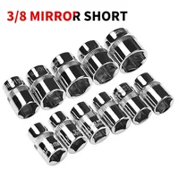3/8" Drive Hex Short Socket Wrench Head Anti-rust 6 Point Socket Set Adapter Torque Spanner Ratchet Socket Wrench Nut Removal 1