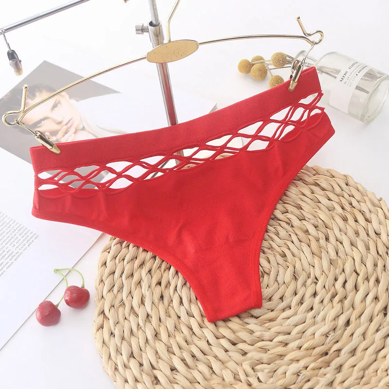 Women's Sexy lingerie Thongs G-string Underwear Panties Briefs Ladies T-back sexy sports fitness seamless high waist seamless - Image 4