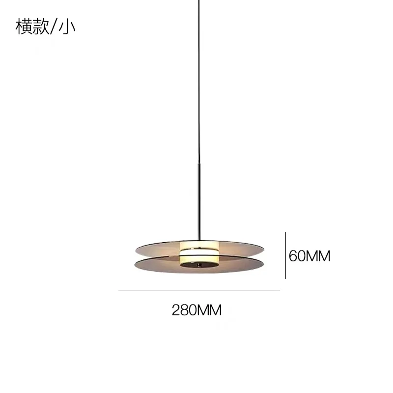 Diameter 28cm - A Скандинавский светодиодный подвесной светильник ультра-тонкий круглый стеклянный подходит для гостиной спальни подвесной светильник кафе бар светильники Освещение - Цвет корпуса: Diameter 28cm - A